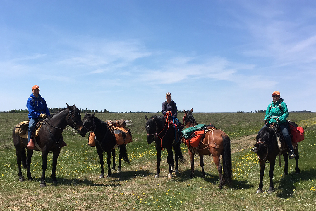 The riders with their horses. Submitted photo.